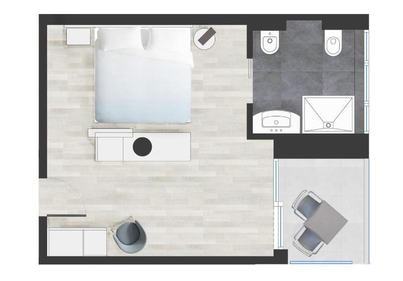스탠다드 룸 킹사이즈 침대, Hesperia Hotel & Residence
