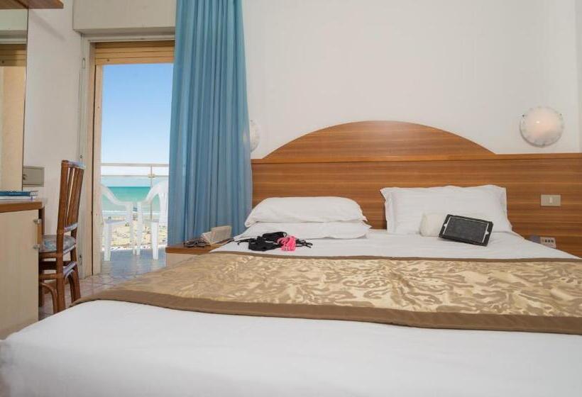 غرفة قياسية مزوَّدة بشُرفة إطلالة جانبية علي البحر, Nizza Frontemare Superior 3 Stelle