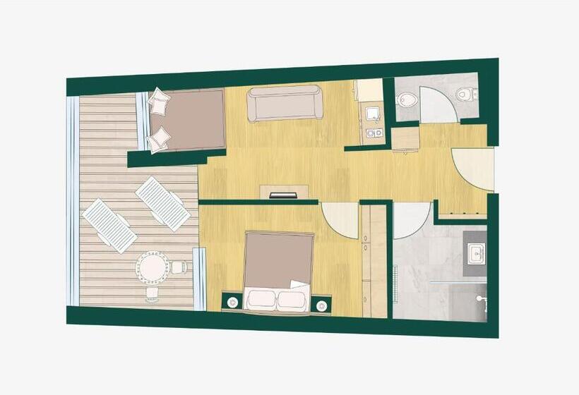 Полулюкс с Балконом, Das Mühlwald   Quality Time Family Resort