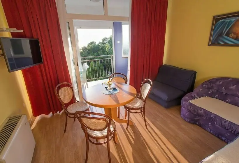 آپارتمان 1 خوابه با بالکن و چشمانداز دریا, Aparthotel Pecic