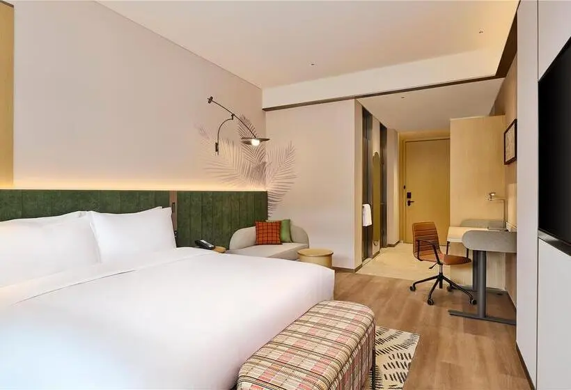 キングサイズベッドのデラックスルーム, Hilton Garden Inn Itajai Praia Brava