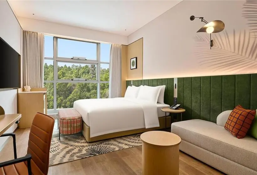 キングサイズベッドのデラックスルーム, Hilton Garden Inn Itajai Praia Brava