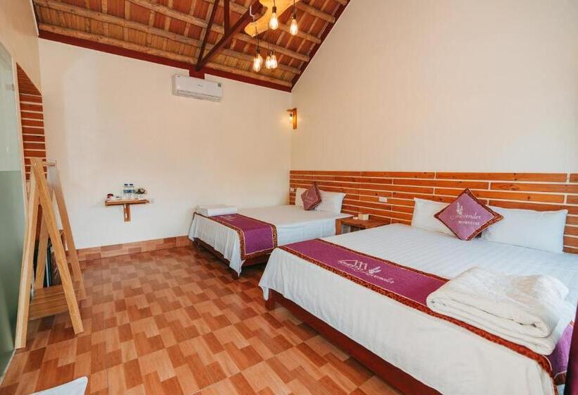 اتاق استاندارد چهارنفره با چشم‌انداز باغ, Tam Coc Lavender Homestay