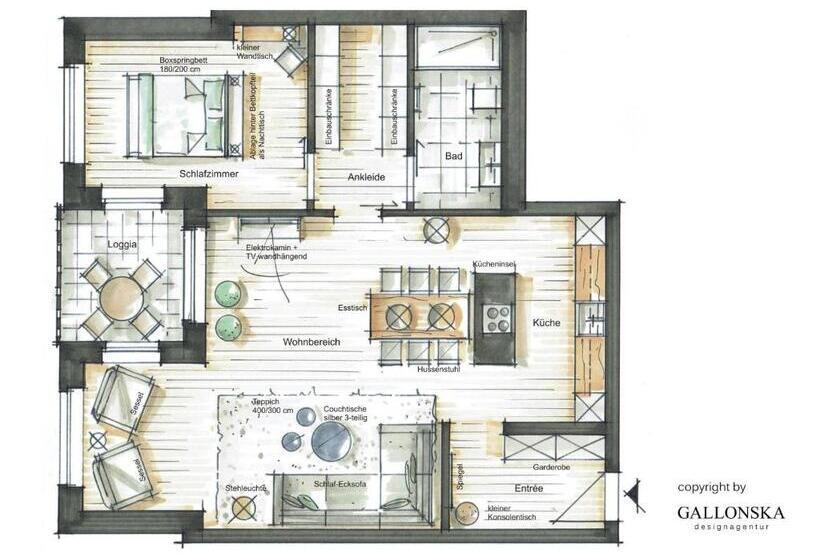 דירה בת חדר שינה 1 עם מרפסת, Meerblick First Sellin Appartement 25