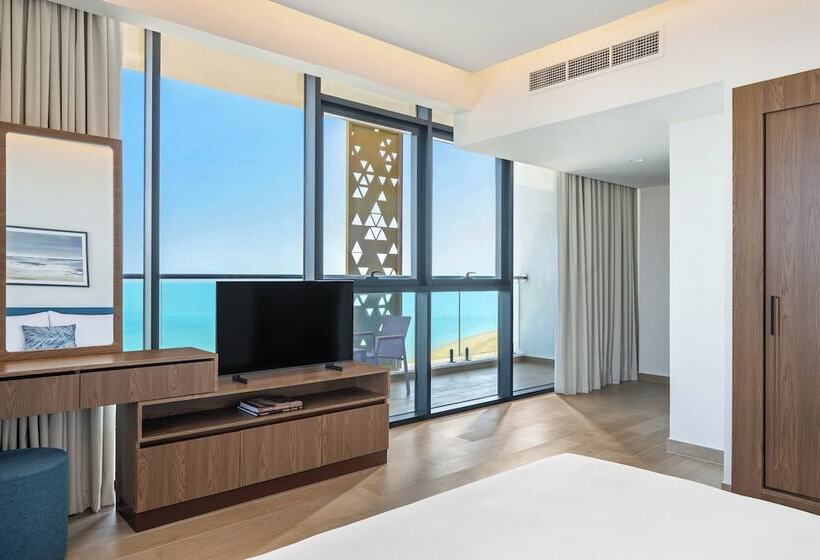 침실 2개 바다 전망 아파트, Beach Bay Hotel Mirfa