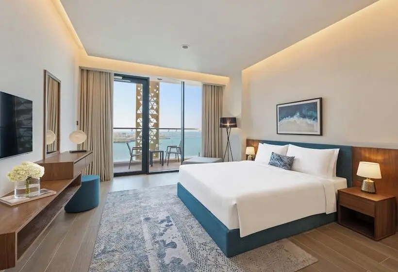 オーシャンビューバルコニー付きワンベッドルームアパートメント, Beach Bay Hotel Mirfa
