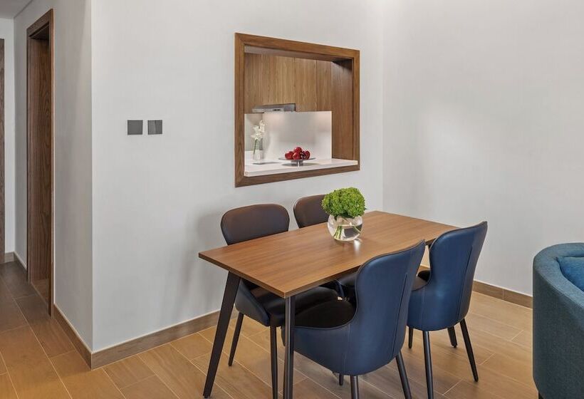 침실1개 아파트 발코니 바다 전망, Beach Bay Hotel Mirfa