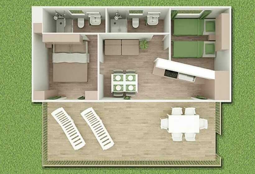 Дом 1 Спальня, Camping Lanterna Premium Resort   Vacansoleil Maeva