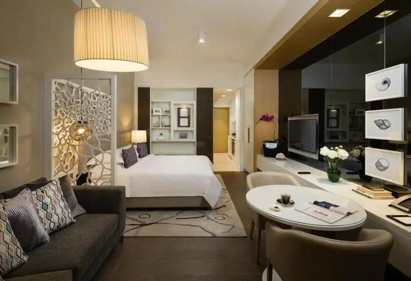 オーシャンビューバルコニー付スタンダードワンルーム, Beach Rotana Residences