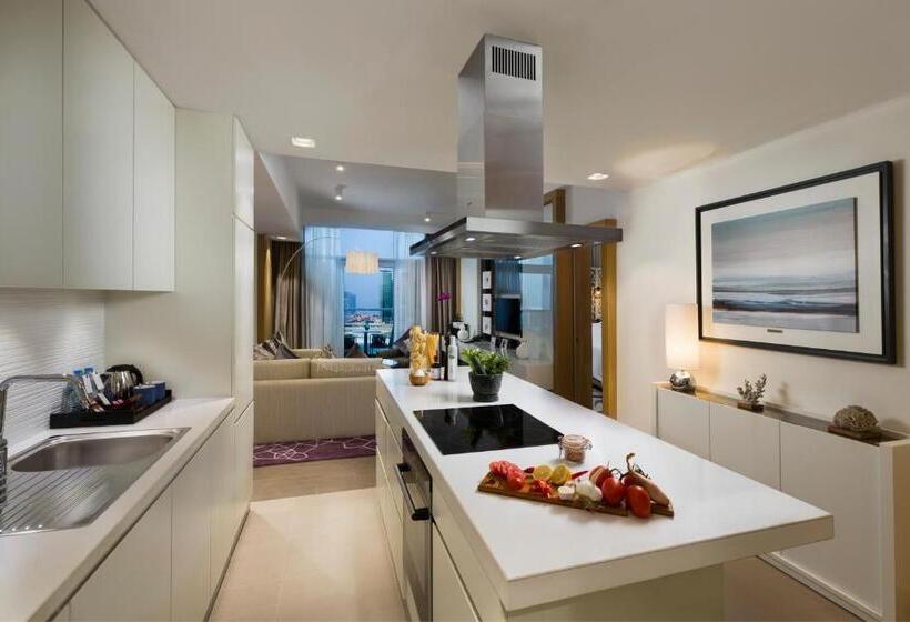 带2个卧室带海景的公寓, Beach Rotana Residences