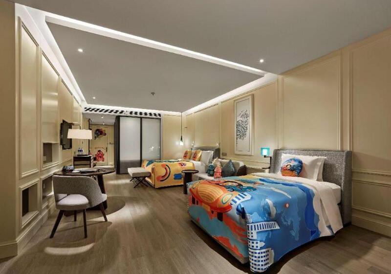 オーシャンビュースタンダードルームバルコニー付き, Hilton Dalian Golden Pebble Beach Resort