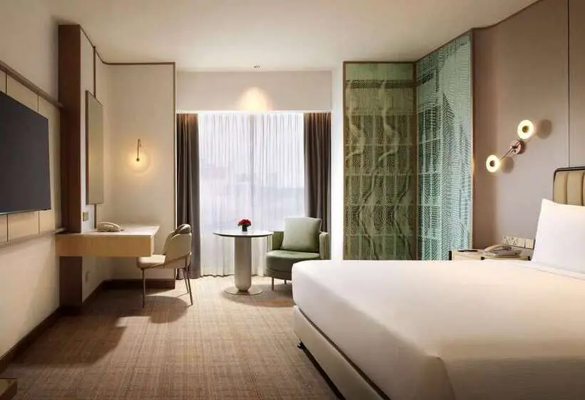 キングサイズベッドのエクゼクティブルーム, Hilton Dalian Golden Pebble Beach Resort