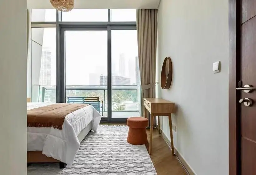 اتاق استاندارد با چشم‌انداز دریا, Room In An 4br High Rise With Burj Khalifa And Fountain Views