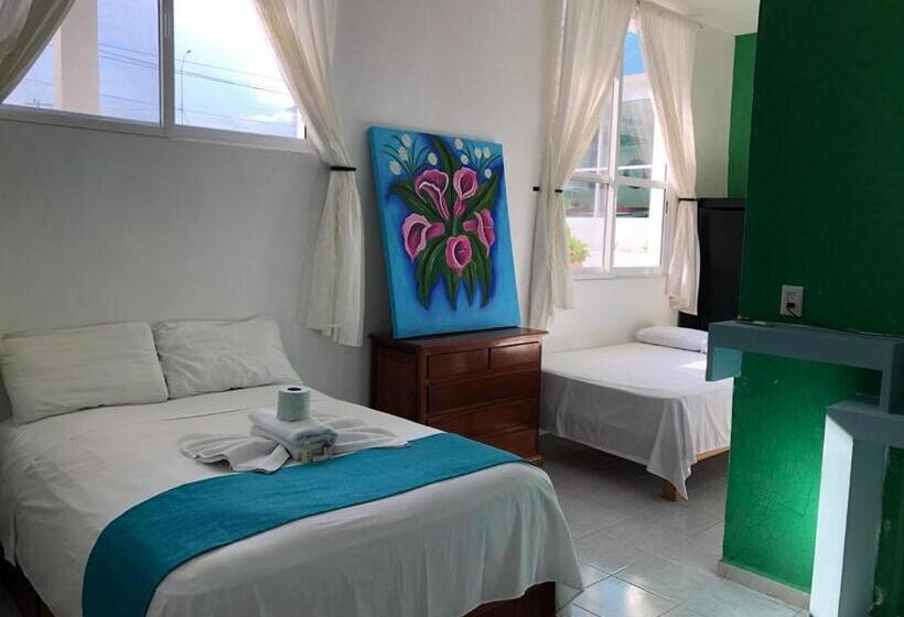 스탠다드 룸 더블 침대 2개, Awazul Bacalar