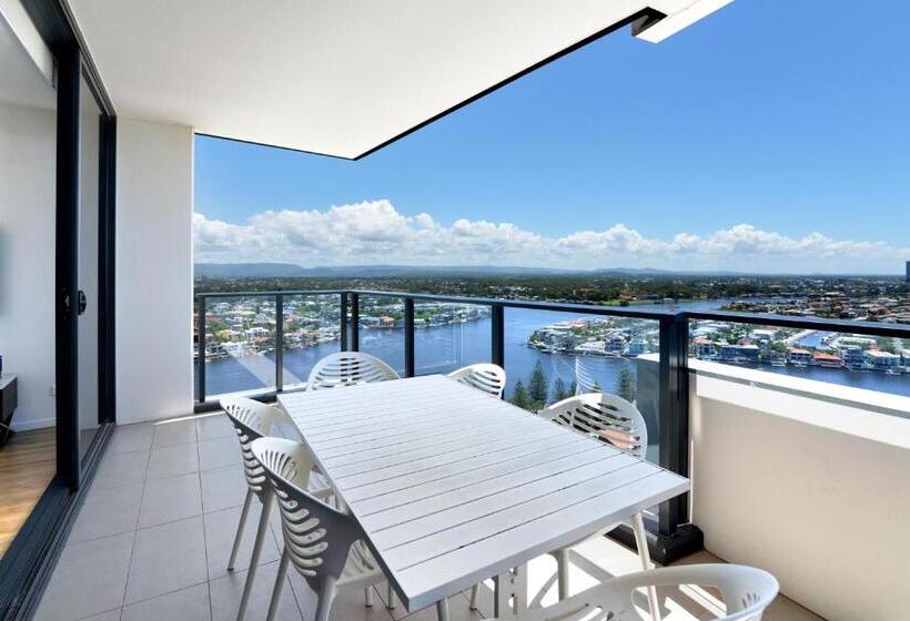 شقة 3 غرف مطلة على البحر, Ruby Gold Coast By Cllix