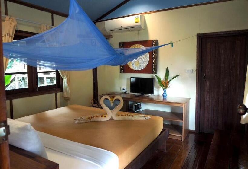 غرفة ديلوكس مزودة بشرفة, Little Eden Bungalows