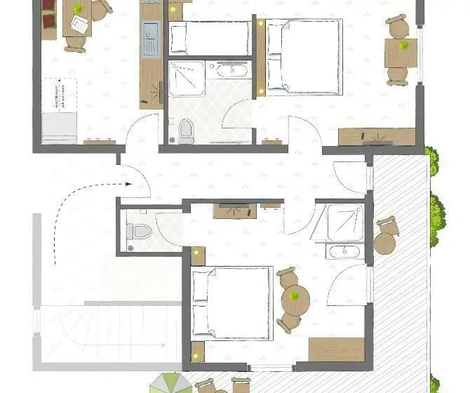 ２ベッドルームアパートメント, Gästehaus Toferer