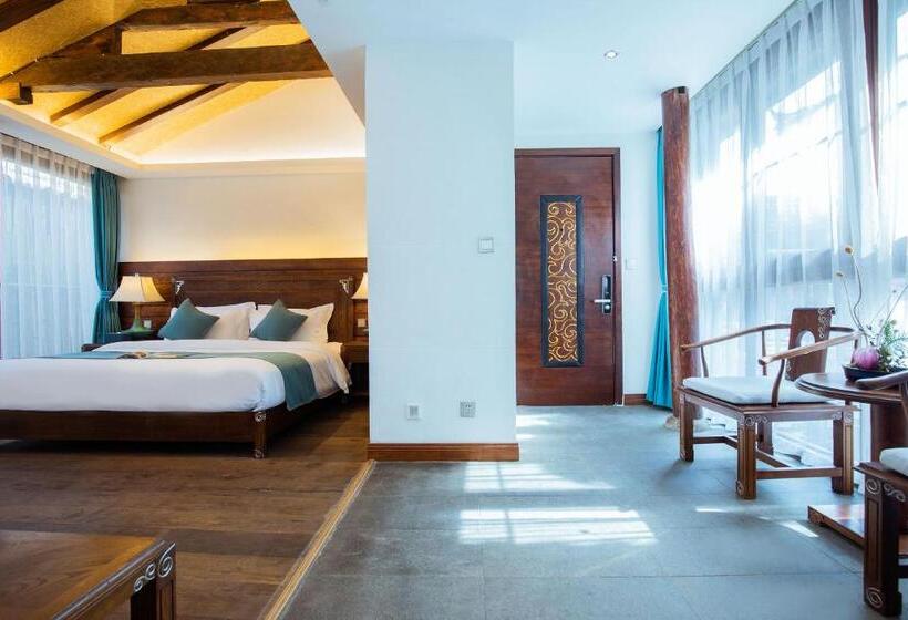 带大床的标准间, 丽江束河元年别院 Yuannian Lijiang