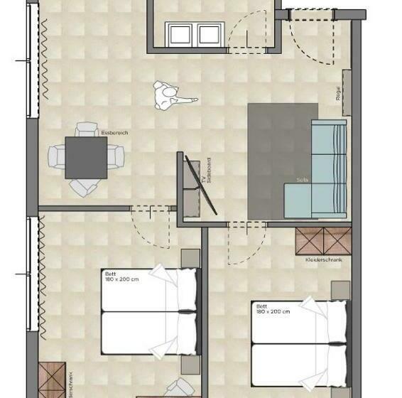 침실 1개 아파트, Tt Aparthotel Neuhofen