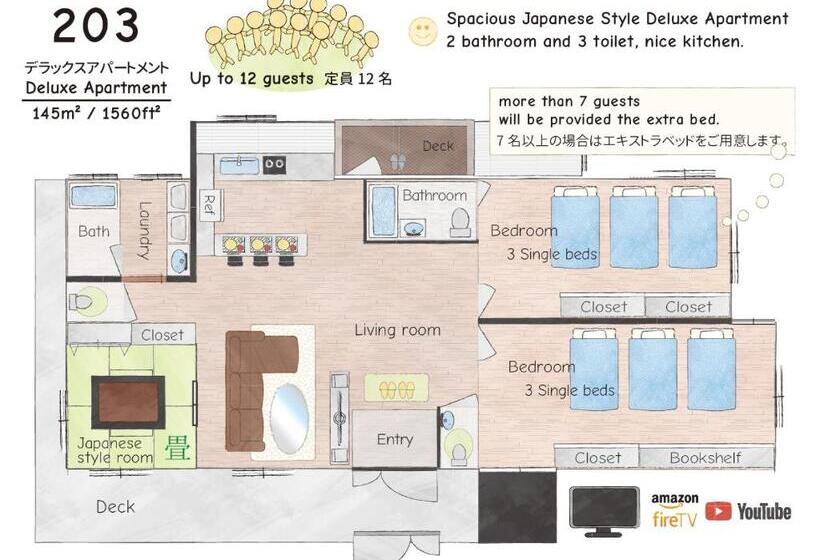 דירת חדר דלוקס, Condominium Hotel Mihama Upi