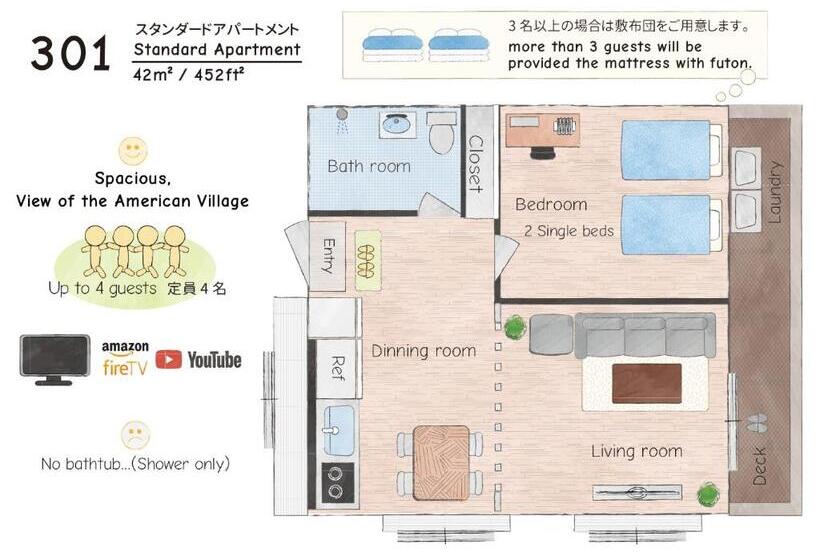 דירת חדר, Condominium Hotel Mihama Upi