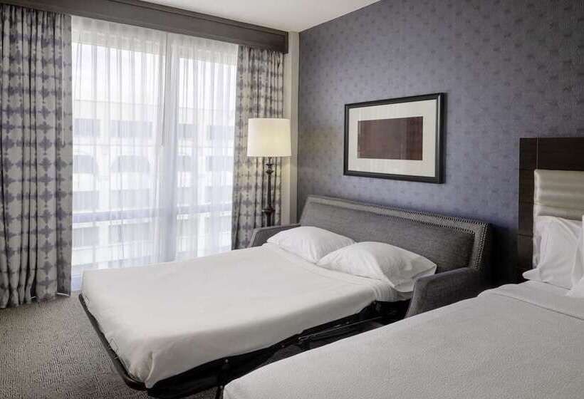 Büyük Çift Kişilik Yataklı Delüks Oda, Hilton Garden Inn Memphis Downtown Beale Street