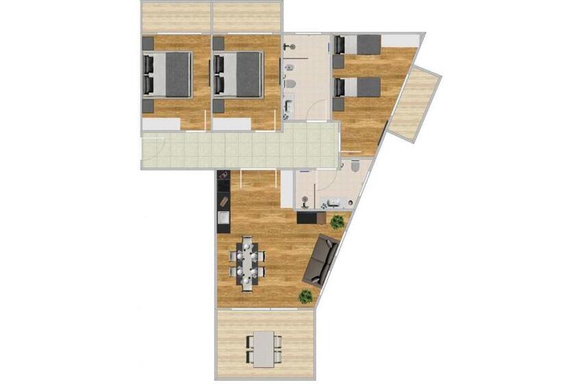 Family flat with balcony, K1 Mountain Chalet   Luxury Apartements