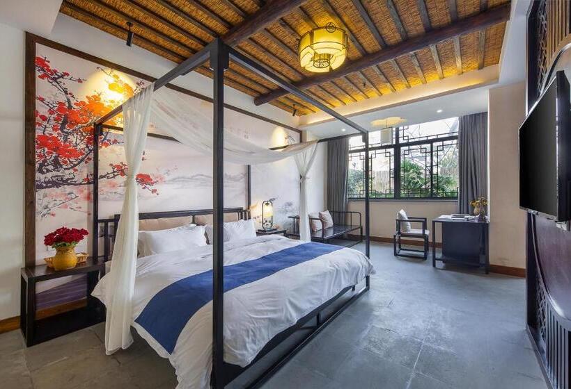Büyük Çift Kişilik Yataklı Delüks Oda, Tingjian Musu Private Soup Design Homestay   South Gate Of Wuzhen Xizha Scenic Area