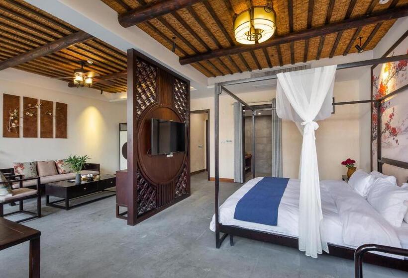 غرفة ديلوكس سرير كينج, Tingjian Musu Private Soup Design Homestay   South Gate Of Wuzhen Xizha Scenic Area