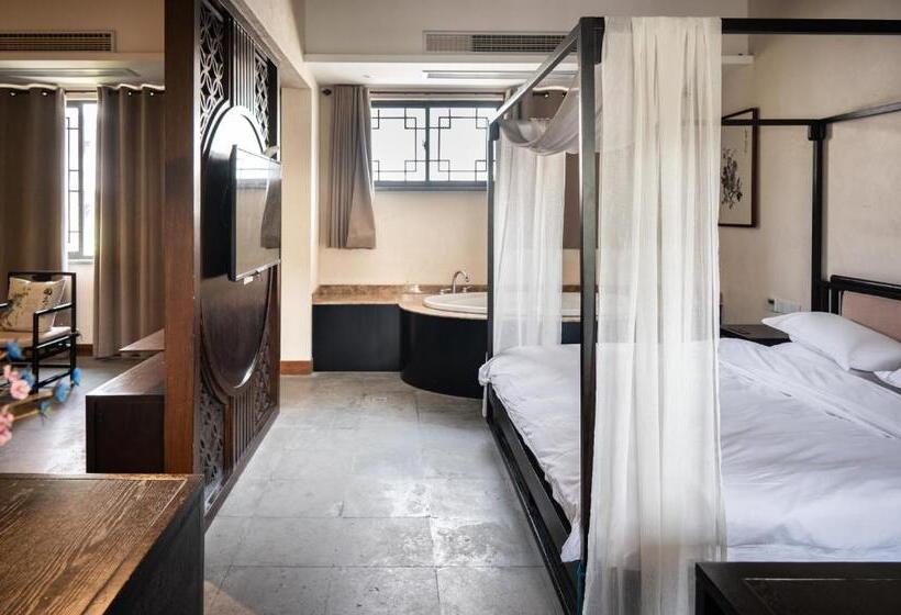 Büyük Çift Kişilik Yataklı Standart Oda, Tingjian Musu Private Soup Design Homestay   South Gate Of Wuzhen Xizha Scenic Area