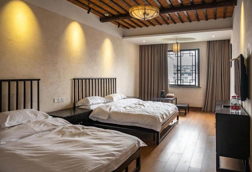Lüks Üç Kişilik Oda, Tingjian Musu Private Soup Design Homestay   South Gate Of Wuzhen Xizha Scenic Area