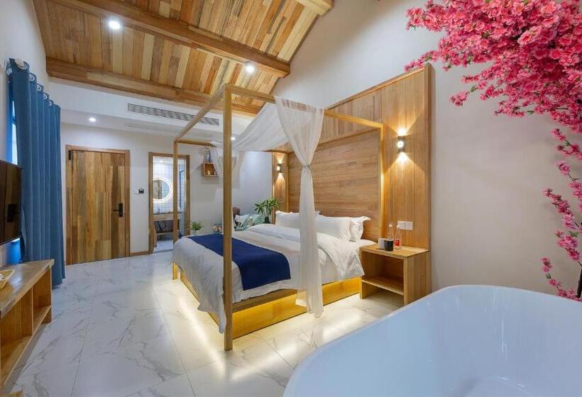 Jakuzili Standart Oda, Tingjian Musu Private Soup Design Homestay   South Gate Of Wuzhen Xizha Scenic Area