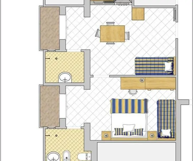 1ベッドルームアパートメント, Residence Bluadria