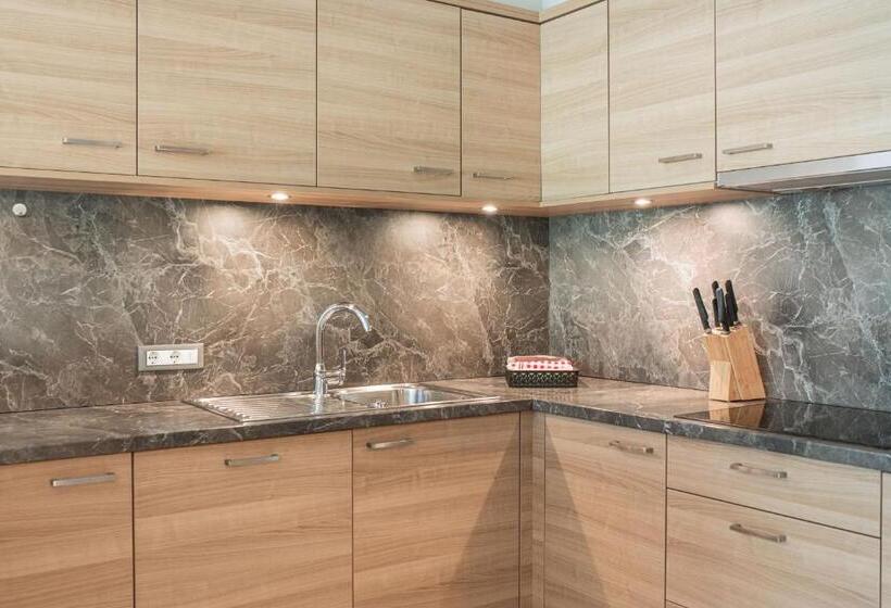 شقة غرفتين نوم مزودة بتراس, Chalet Residence Alpinflair