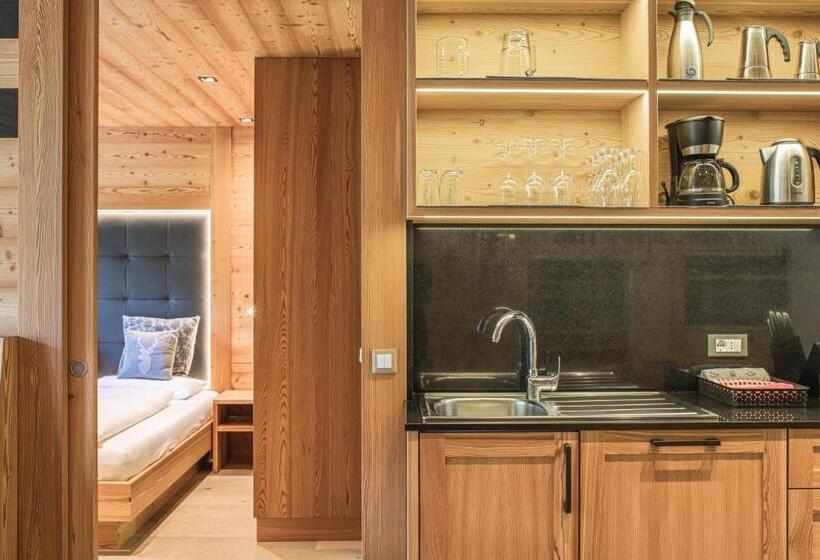 شقة ديلوكس غرفتين نوم, Chalet Residence Alpinflair