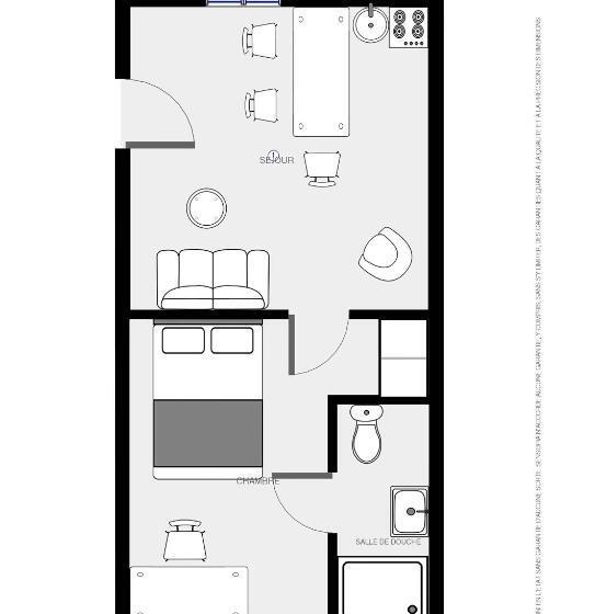 １ベッドルームアパートメント, Apparts Watteau