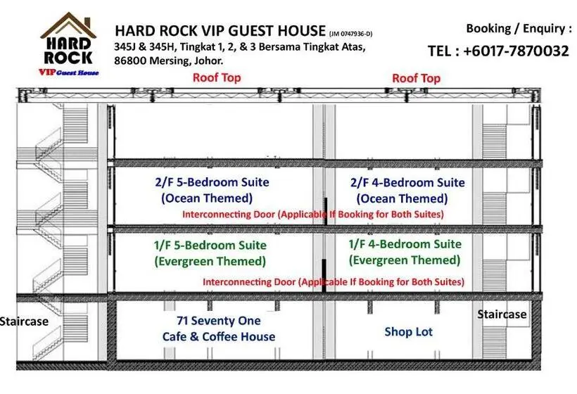 1ベッドルームアパートメント, Hard Rock Vip Guest House