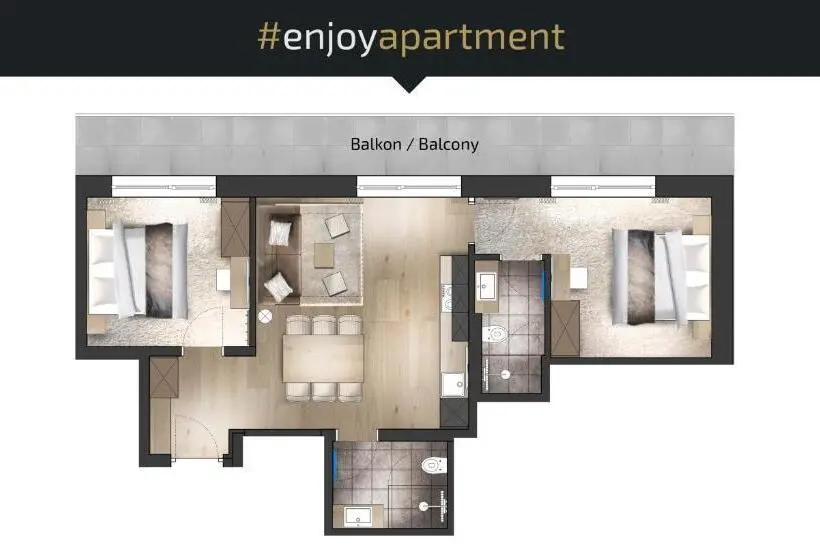 Apartamento 2 Quartos com Varanda, Enjoy Ischgl