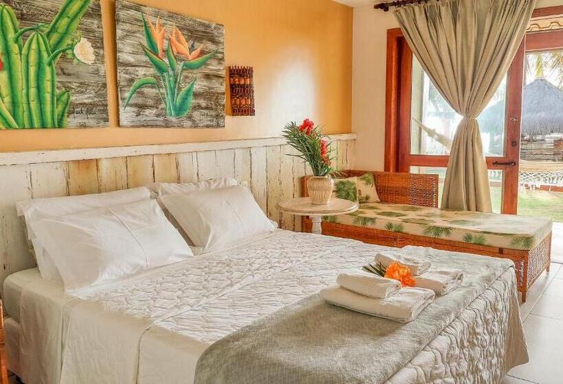 חדר סטנדרט לארבעה נוף לים, Pousada Ponta De Areia