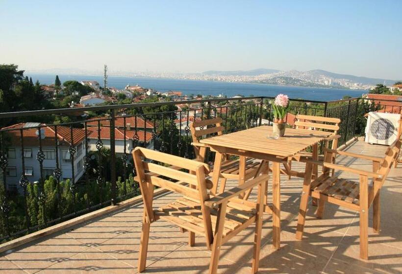 带1个卧室的带海景的公寓, Büyükada Apart Hotel   Karadağ Apart
