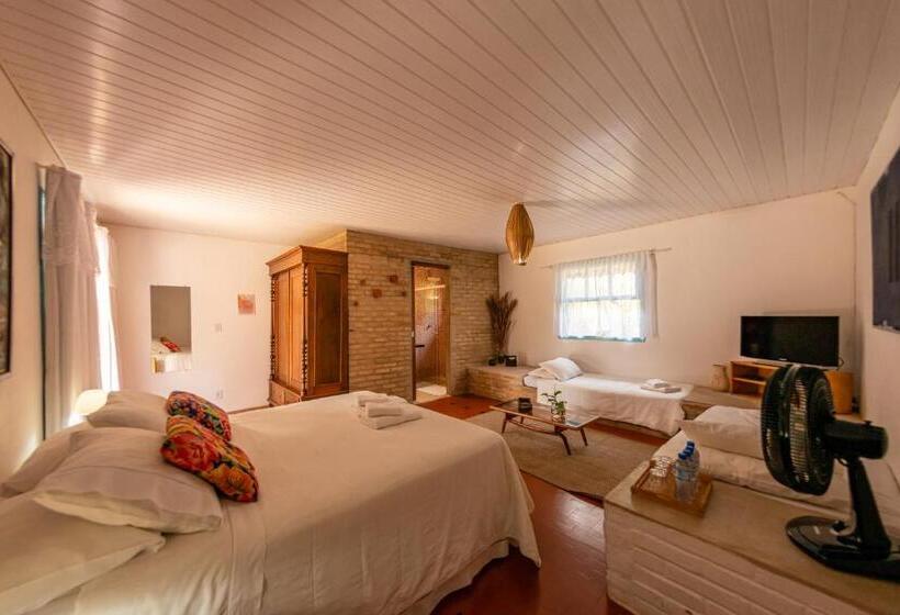 4인용 스탠다드 룸, Pousada Recanto Das Rosas