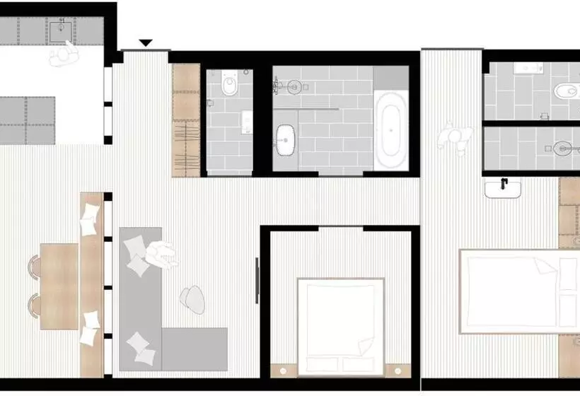２ベッドルームアパートメント, Hirschen   Fine Hotel, Restaurant & Spa