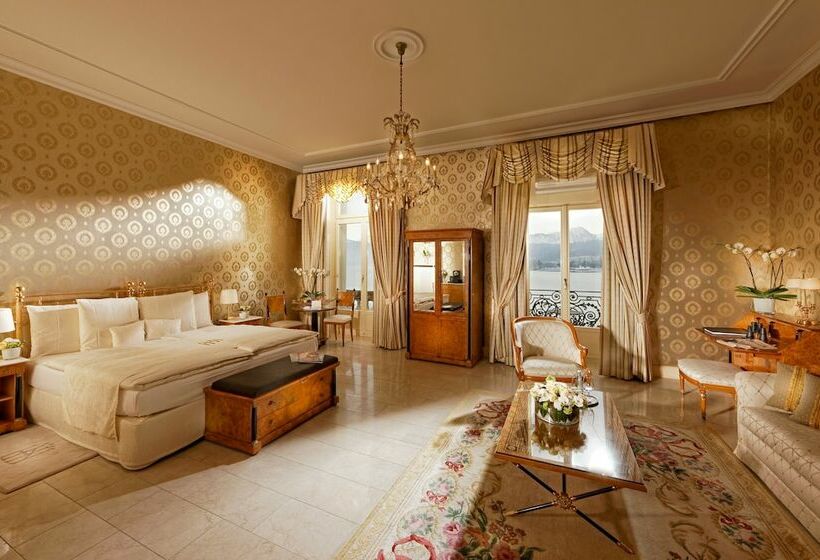 带河湖景观的轻年套房, Grand Hotel National Luzern