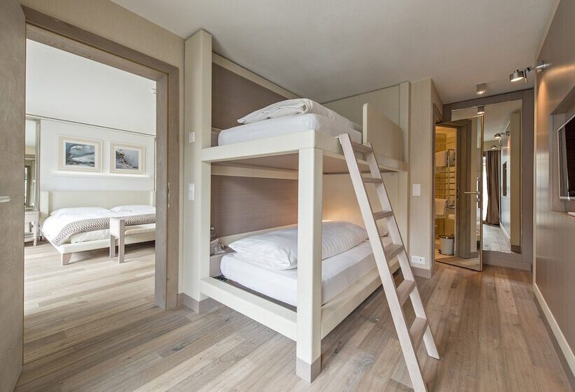 带双层床的家庭房间, Piz St. Moritz