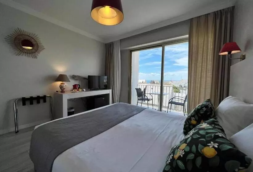 اتاق راحتی با چشم‌انداز دریا, Hôtel Ker Noyal Quiberon Plage