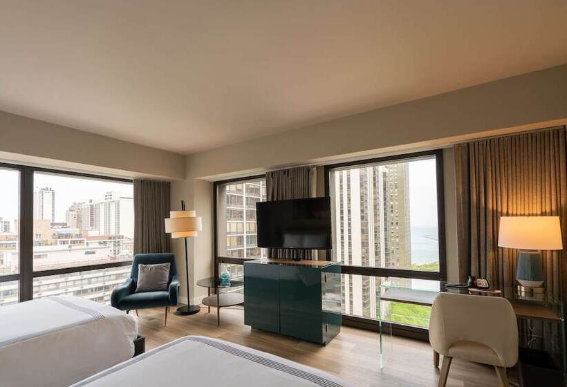 스탠다드 룸 더블 침대 2개, Thompson Chicago, By Hyatt
