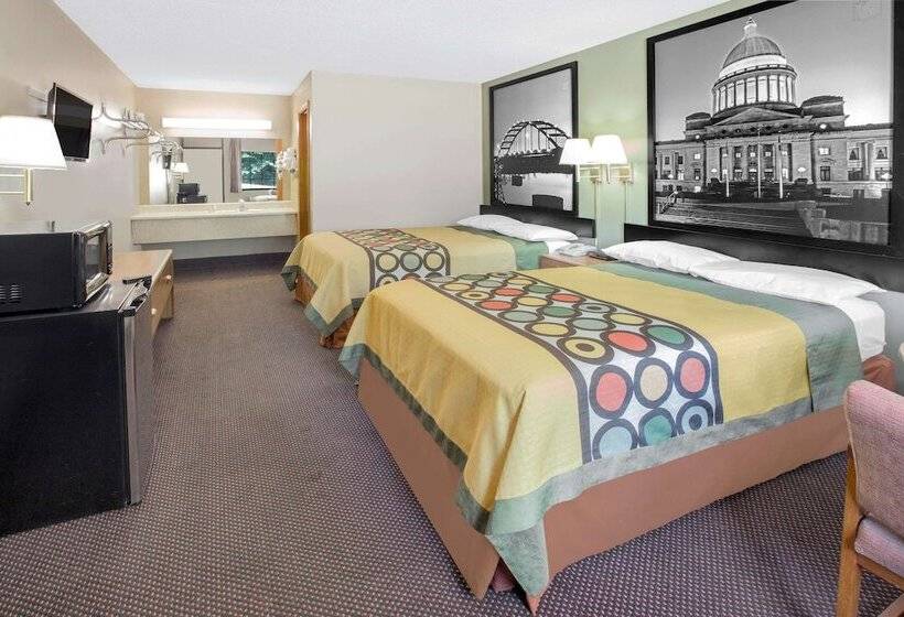 غرفه قياسيه سريرين مزدوجين, Super 8 By Wyndham Clarksville Ar