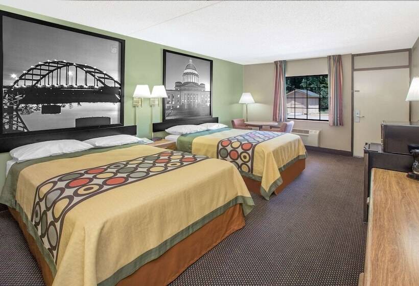 غرفه قياسيه سريرين مزدوجين, Super 8 By Wyndham Clarksville Ar