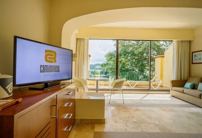 غرفة ديلوكس ذات إطلالة جانبية على البحر, Camino Real Acapulco Diamante