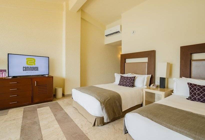 غرفة ديلوكس ذات إطلالة جانبية على البحر, Camino Real Acapulco Diamante